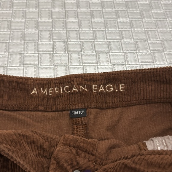 AMERICAN EAGLE OUTFITTERS brown super hi-rise a-line corduroy skirt  size 10 - Picture 3 of 9